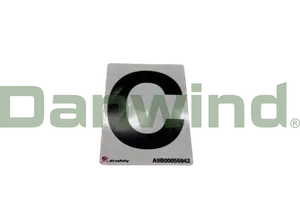SIGN "C" BLACK 50MM