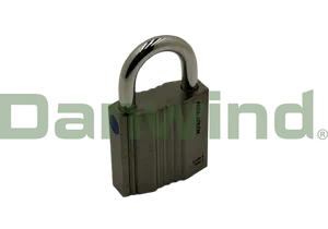 Padlock with blue stripe